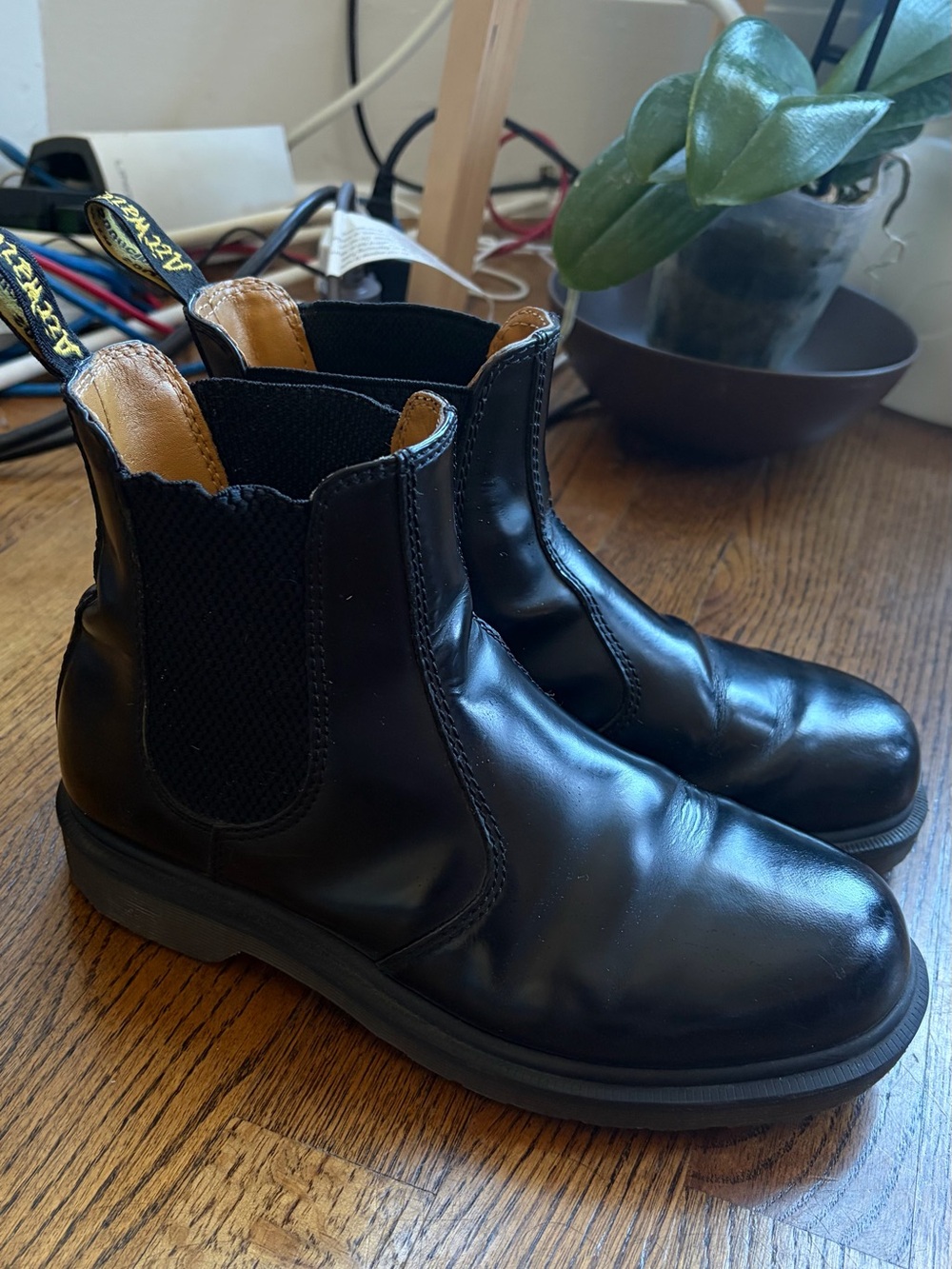 Black Leather Chelsea Boots - Dr. Martens Style